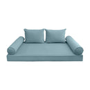 Style V1 Twin-XL Pipe Trim Velvet Indoor Daybed Mattress Pillow Complete Set AD355