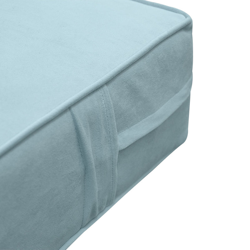STYLE V1 Full Velvet Pipe Trim Indoor Daybed Mattress Pillow |COVER ONLY| AD355