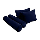 Style V1 Twin-XL Pipe Trim Velvet Indoor Daybed Mattress Pillow Complete Set AD373