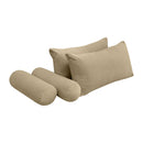 Style V2 Full Knife Edge Velvet Indoor Daybed Mattress Pillow Complete Set AD304