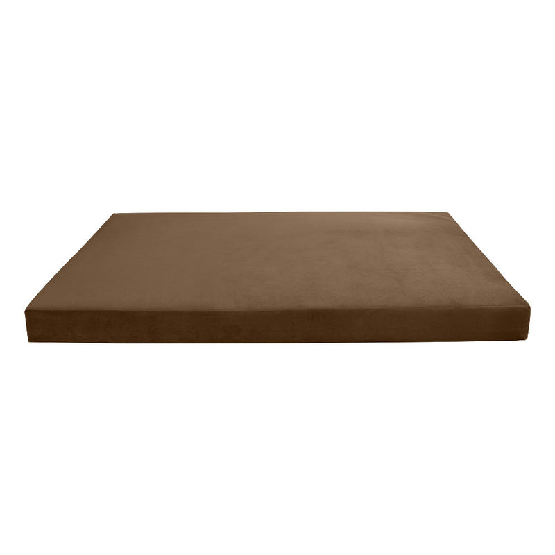 Style V2 Twin-XL Knife Edge Velvet Indoor Daybed Mattress Pillow Complete Set AD308