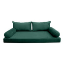 Style V2 Twin Knife Edge Velvet Indoor Daybed Mattress Pillow Complete Set AD317