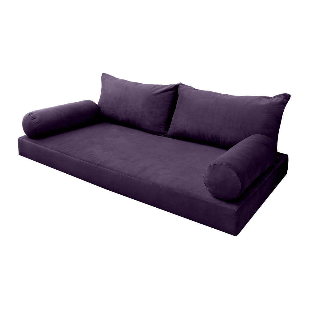 STYLE V2 Full Velvet Knife Edge Indoor Daybed Mattress Pillow |COVER ONLY| AD339