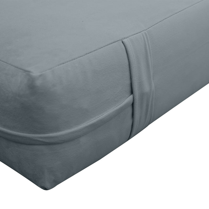 Style V2 Twin-XL Knife Edge Velvet Indoor Daybed Mattress Pillow Complete Set AD347