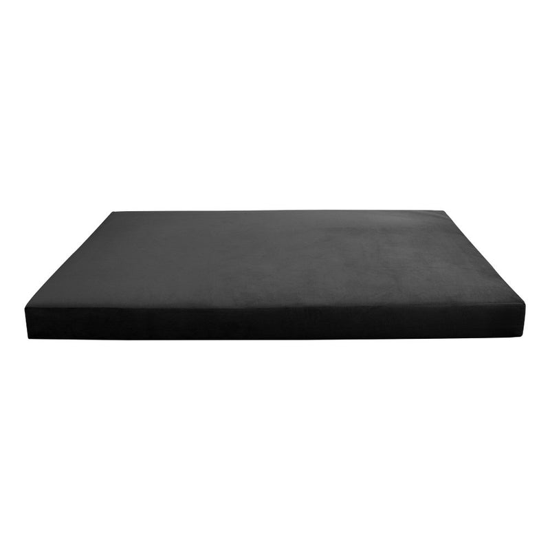 Style V2 Twin-XL Knife Edge Velvet Indoor Daybed Mattress Pillow Complete Set AD350