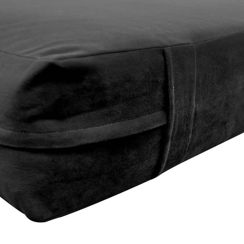 Style V2 Twin-XL Knife Edge Velvet Indoor Daybed Mattress Pillow Complete Set AD350