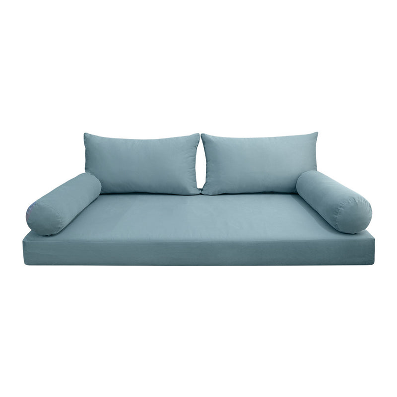 Style V2 Full Knife Edge Velvet Indoor Daybed Mattress Pillow Complete Set AD355