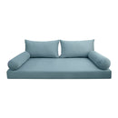 Style V2 Twin-XL Knife Edge Velvet Indoor Daybed Mattress Pillow Complete Set AD355