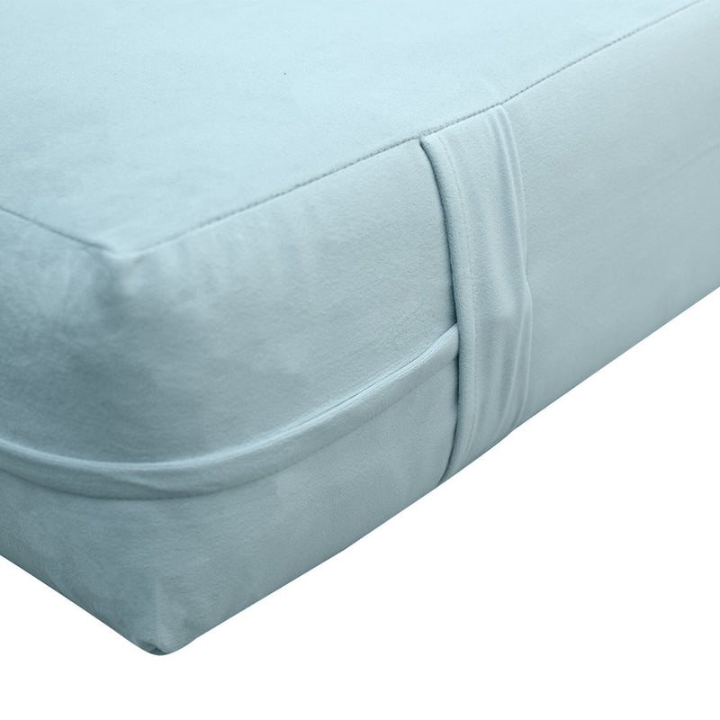 Style V2 Twin-XL Knife Edge Velvet Indoor Daybed Mattress Pillow Complete Set AD355