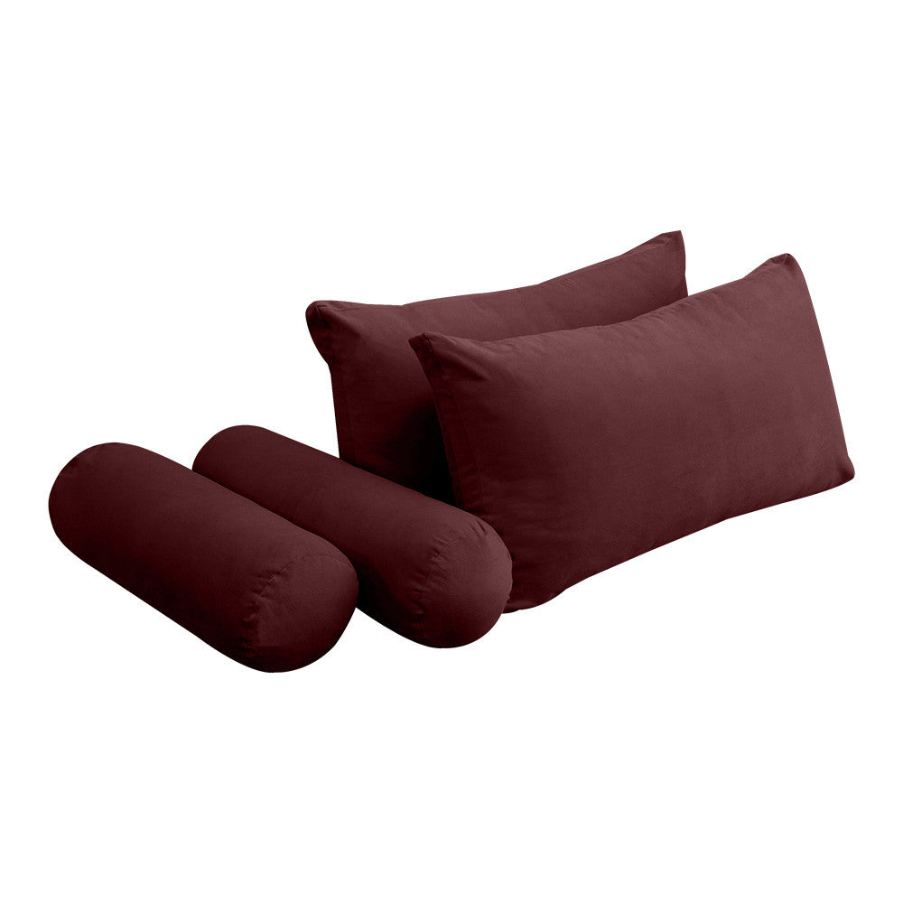 Style V2 Twin-XL Knife Edge Velvet Indoor Daybed Mattress Pillow Complete Set AD368