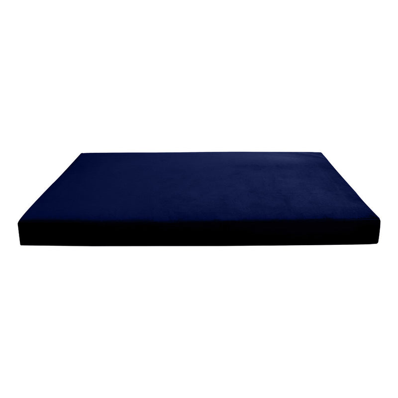 Style V2 Twin-XL Knife Edge Velvet Indoor Daybed Mattress Pillow Complete Set AD373