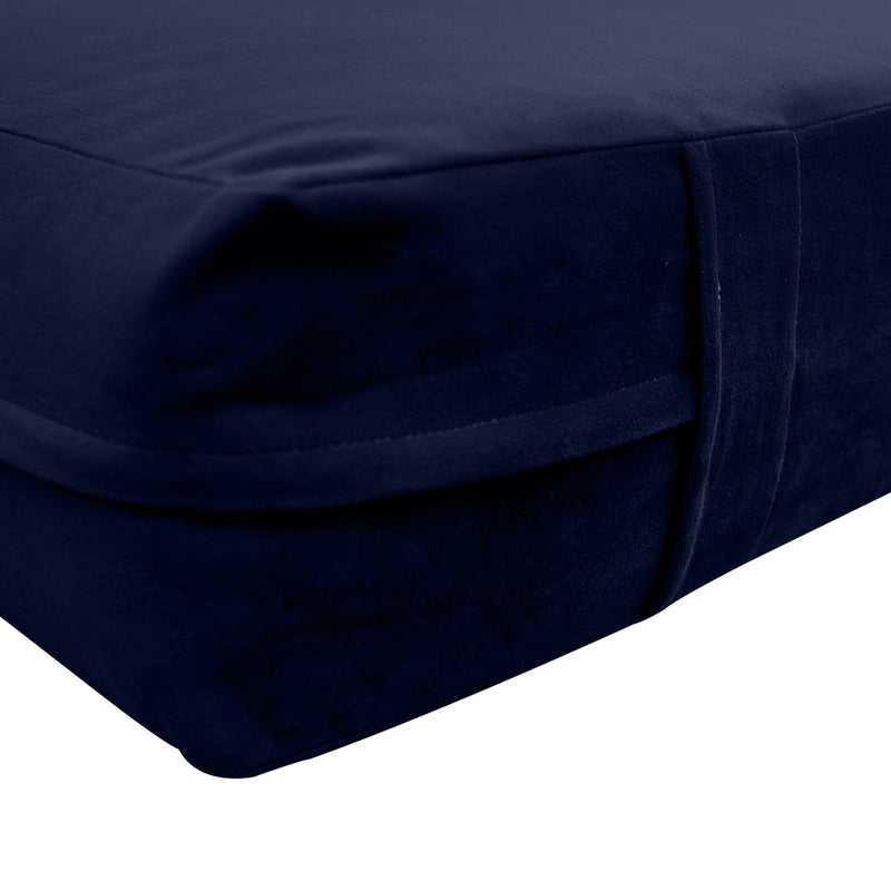 Style V2 Twin-XL Knife Edge Velvet Indoor Daybed Mattress Pillow Complete Set AD373