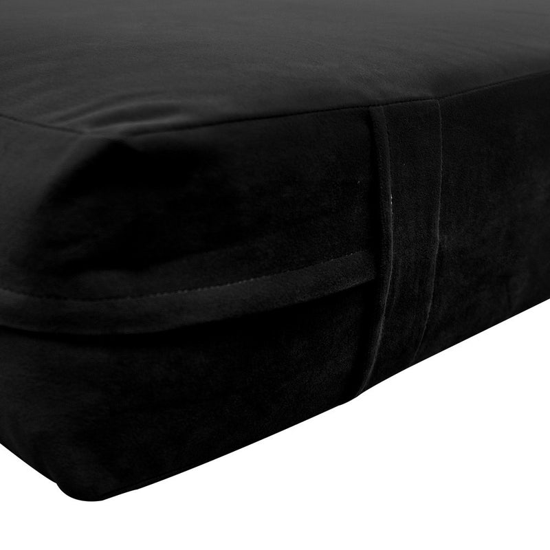 Style V2 Twin-XL Knife Edge Velvet Indoor Daybed Mattress Pillow Complete Set AD374