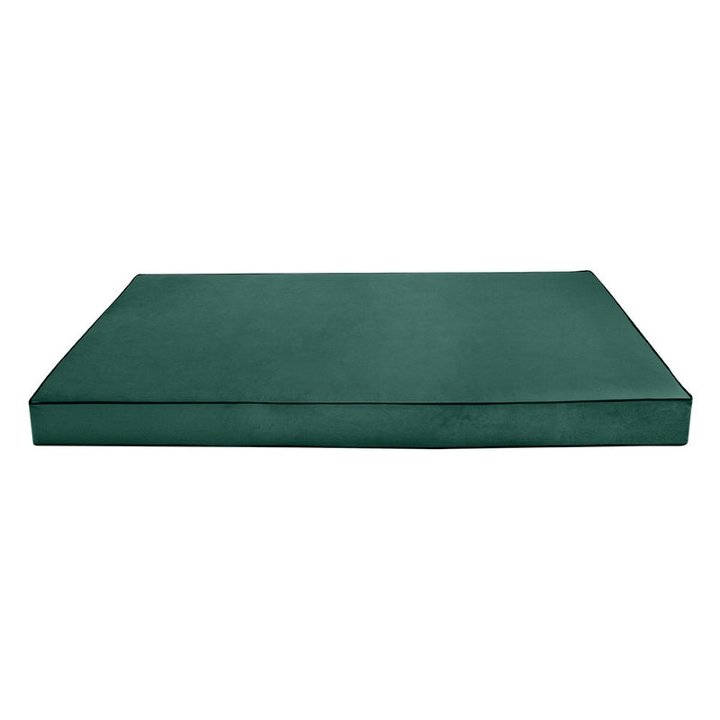 STYLE V2 Twin-XL Velvet Contrast Pipe Indoor Daybed Mattress Pillow |COVER ONLY| AD317