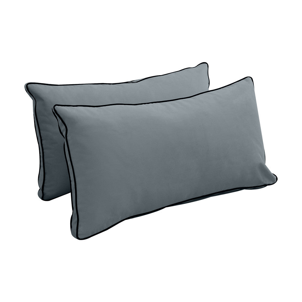 Style V2 Twin Contrast Pipe Velvet Indoor Daybed Mattress Pillow Complete Set AD347