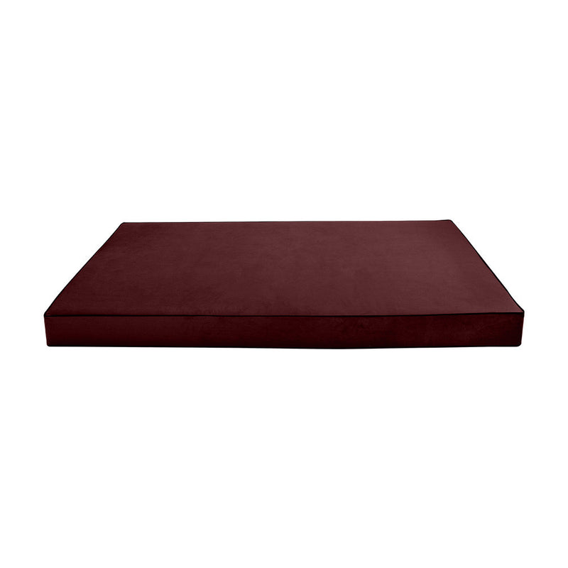 STYLE V2 Twin-XL Velvet Contrast Pipe Indoor Daybed Mattress Pillow |COVER ONLY| AD368