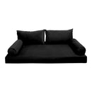 Style V2 Twin-XL Pipe Trim Velvet Indoor Daybed Mattress Pillow Complete Set AD374
