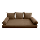 Style V3 Twin Knife Edge Velvet Indoor Daybed Mattress Pillow Complete Set AD308