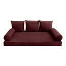 Style V3 Twin Knife Edge Velvet Indoor Daybed Mattress Pillow Complete Set AD368