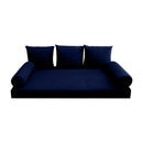 Style V3 Full Knife Edge Velvet Indoor Daybed Mattress Pillow Complete Set AD373