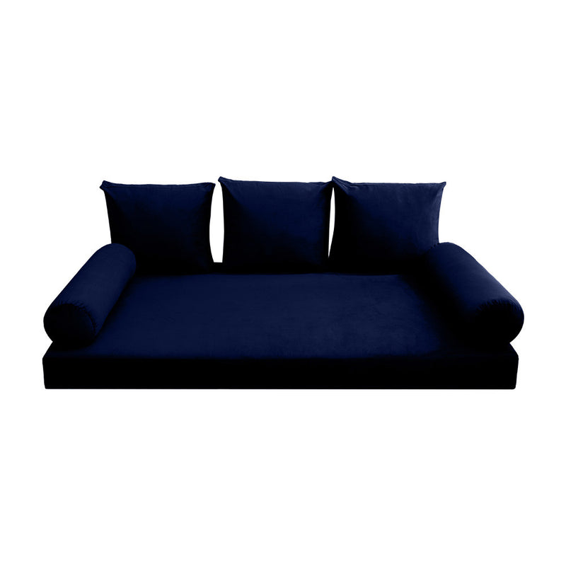 STYLE V3 Twin-XL Velvet Knife Edge Indoor Daybed Mattress Pillow |COVER ONLY| AD373