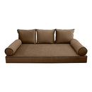 Style V3 Twin Contrast Pipe Velvet Indoor Daybed Mattress Pillow Complete Set AD308