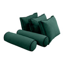 Style V3 Twin Contrast Pipe Velvet Indoor Daybed Mattress Pillow Complete Set AD317