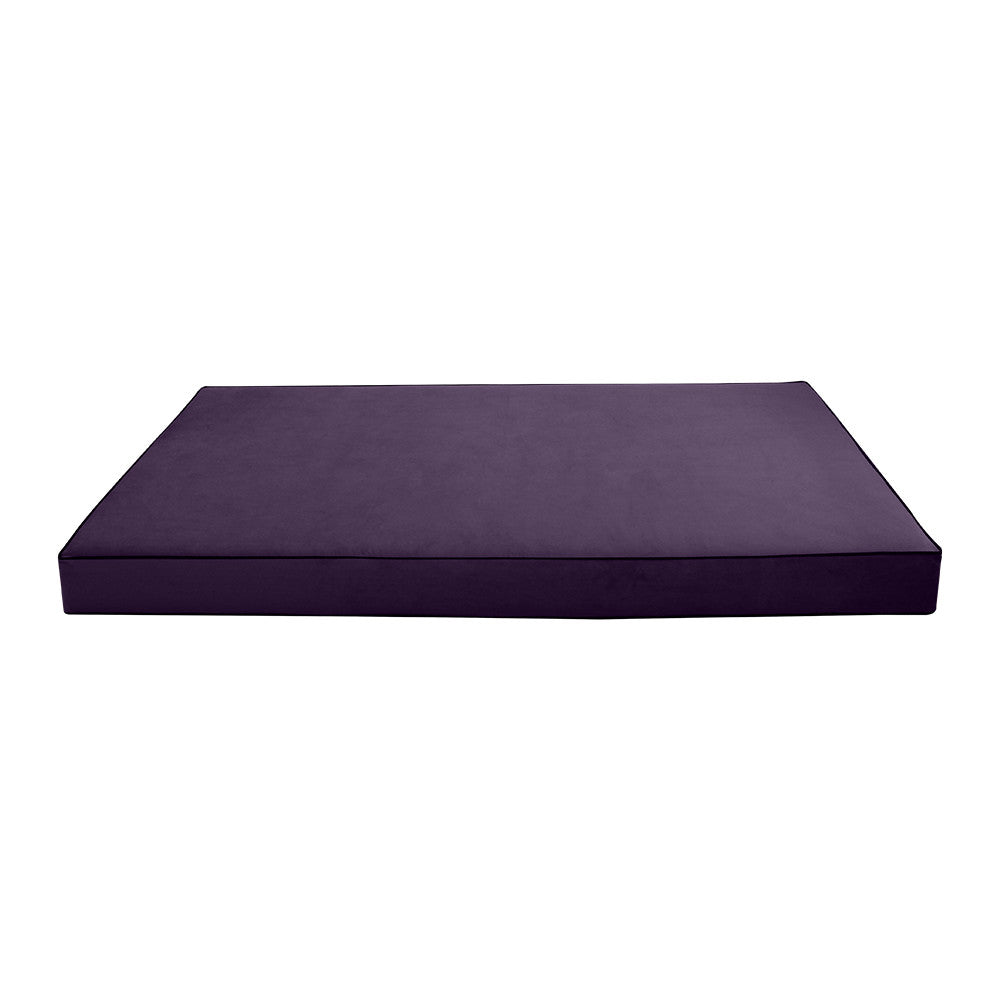 Style V3 Twin Contrast Pipe Velvet Indoor Daybed Mattress Pillow Complete Set AD339