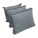 Style V3 Twin-XL Contrast Pipe Velvet Indoor Daybed Mattress Pillow Complete Set AD347