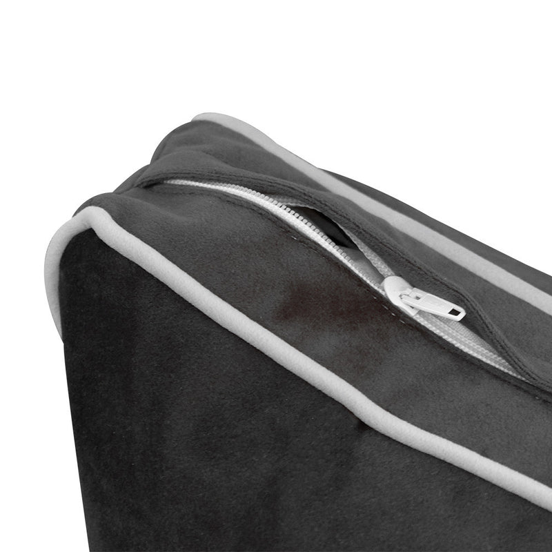 Style V3 Twin-XL Contrast Pipe Velvet Indoor Daybed Mattress Pillow Complete Set AD350