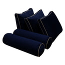 Style V3 Twin Contrast Pipe Velvet Indoor Daybed Mattress Pillow Complete Set AD373
