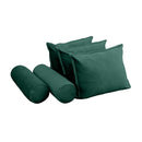 Style V3 Twin-XL Pipe Trim Velvet Indoor Daybed Mattress Pillow Complete Set AD317