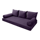 Style V3 Full Pipe Trim Velvet Indoor Daybed Mattress Pillow Complete Set AD339