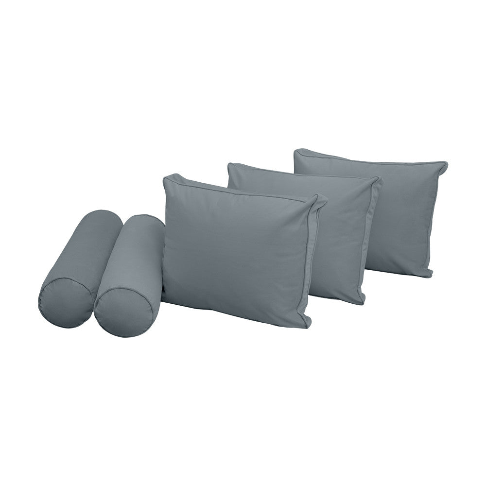 Style V3 Twin-XL Pipe Trim Velvet Indoor Daybed Mattress Pillow Complete Set AD347