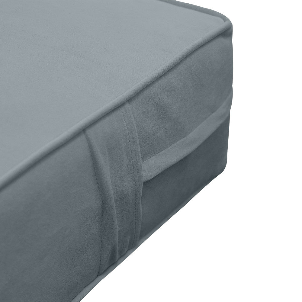 Style V3 Twin-XL Pipe Trim Velvet Indoor Daybed Mattress Pillow Complete Set AD347