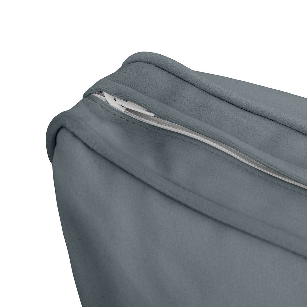 Style V3 Twin-XL Pipe Trim Velvet Indoor Daybed Mattress Pillow Complete Set AD347