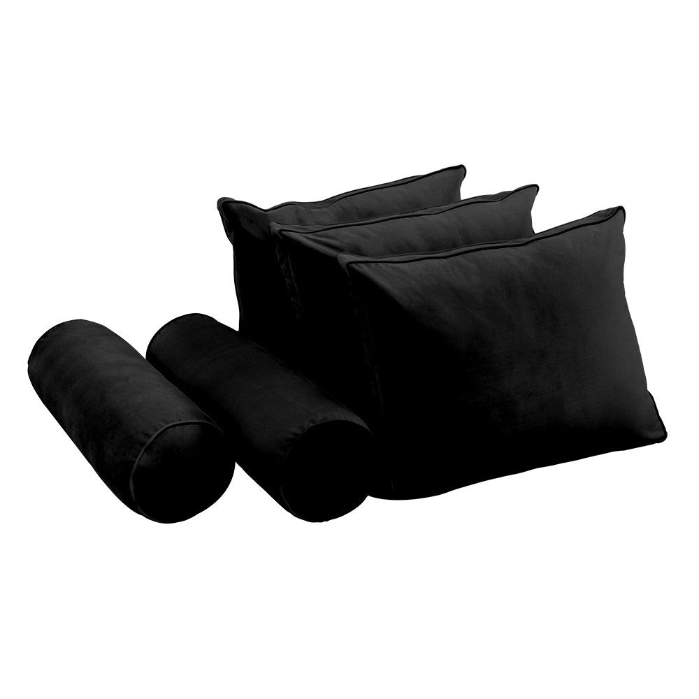 Style V3 Twin Pipe Trim Velvet Indoor Daybed Mattress Pillow Complete Set AD374