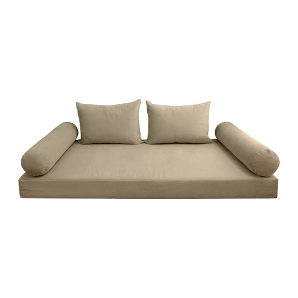 Style V4 Full Knife Edge Velvet Indoor Daybed Mattress Pillow Complete Set AD304