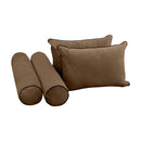 Style V4 Full Contrast Pipe Velvet Indoor Daybed Mattress Pillow Complete Set AD308