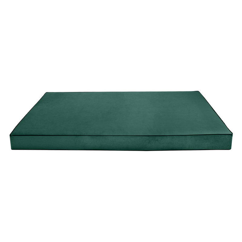STYLE V4 Twin-XL Velvet Contrast Pipe Indoor Daybed Mattress Pillow |COVER ONLY| AD317