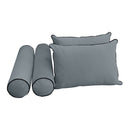 Style V4 Twin-XL Contrast Pipe Velvet Indoor Daybed Mattress Pillow Complete Set AD347