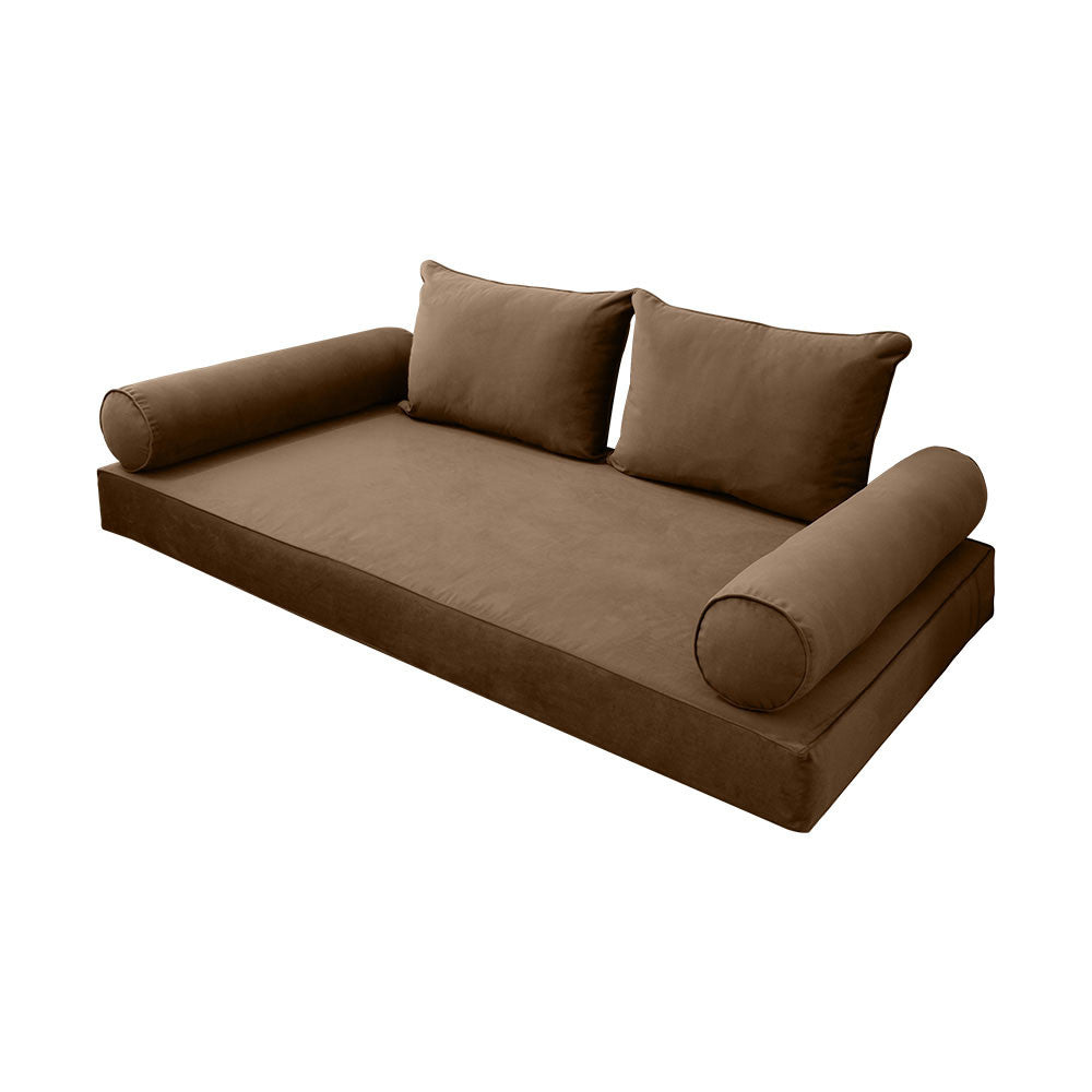 Style V4 Full Pipe Trim Velvet Indoor Daybed Mattress Pillow Complete Set AD308