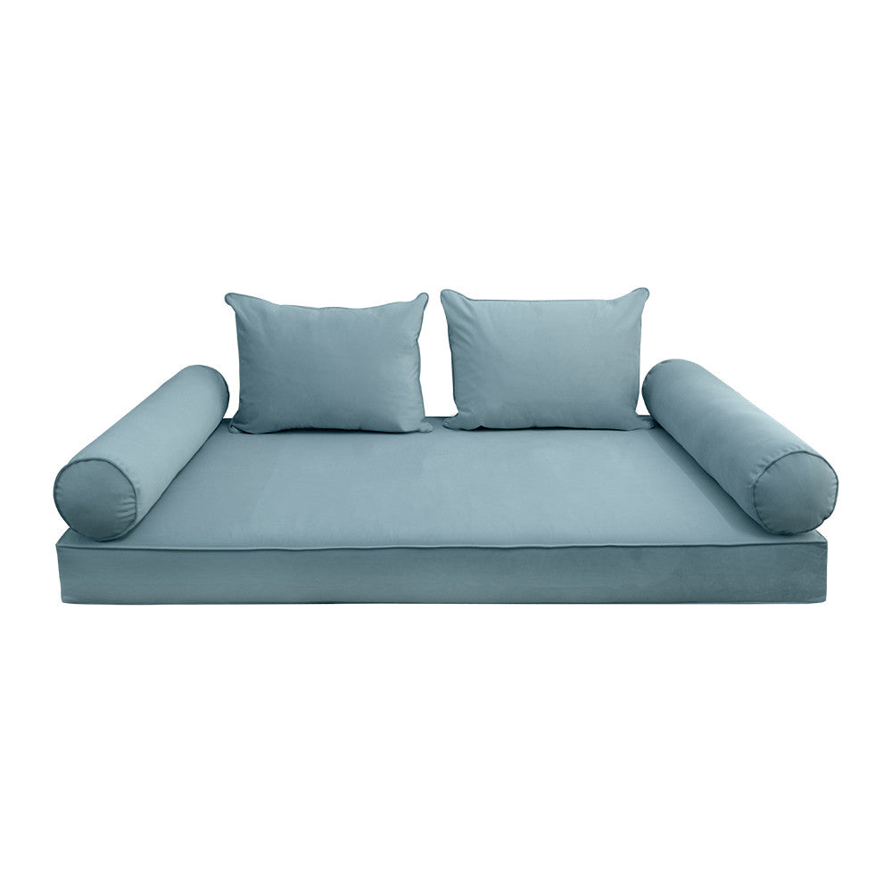 Style V4 Full Pipe Trim Velvet Indoor Daybed Mattress Pillow Complete Set AD355