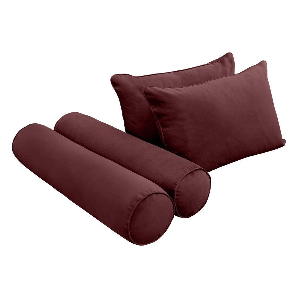 STYLE V4 TwinXL Velvet Pipe Trim Indoor Daybed Mattress Pillow |COVER ONLY|AD368