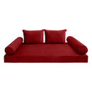 STYLE V4 TwinXL Velvet Pipe Trim Indoor Daybed Mattress Pillow |COVER ONLY|AD369