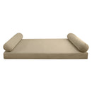 Style V5 Full Knife Edge Velvet Indoor Daybed Mattress Pillow Complete Set AD304