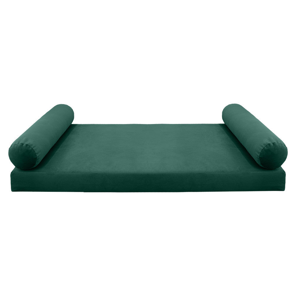 Style V5 Full Knife Edge Velvet Indoor Daybed Mattress Pillow Complete Set AD317