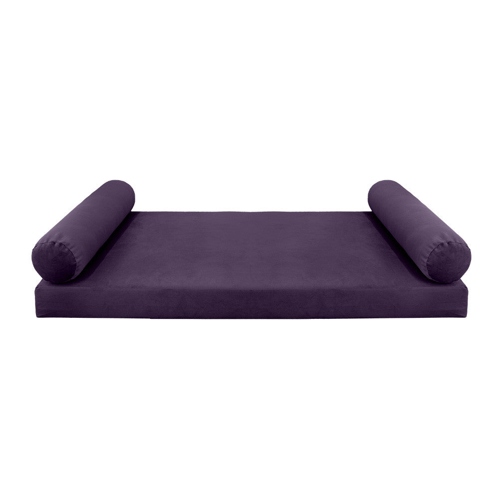 Style V5 Full Knife Edge Velvet Indoor Daybed Mattress Pillow Complete Set AD339