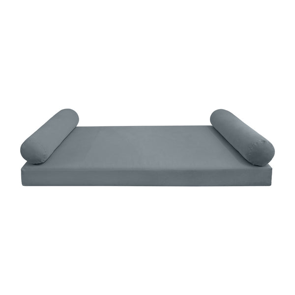 Style V5 Twin-XL Knife Edge Velvet Indoor Daybed Mattress Pillow Complete Set AD347