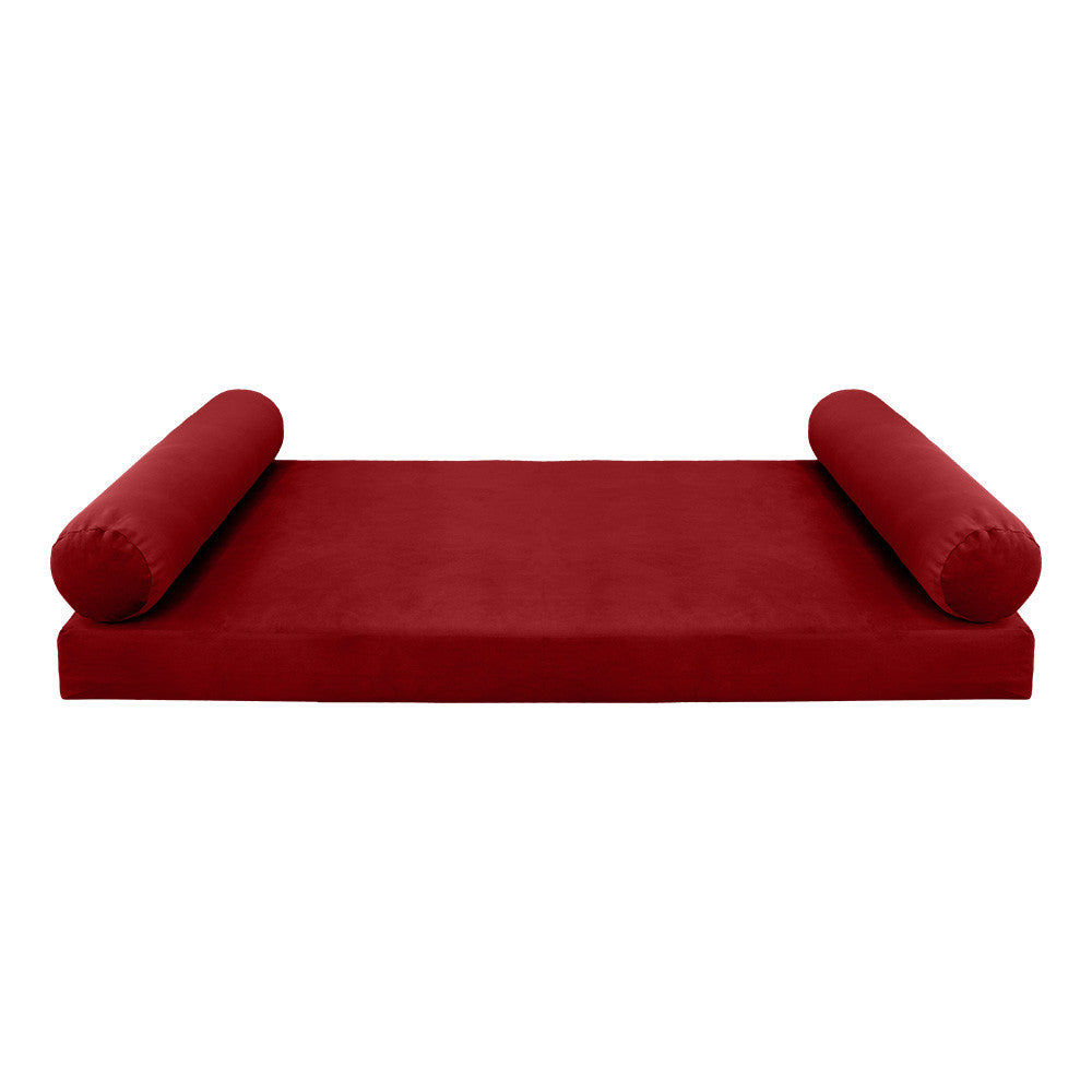 Style V5 Full Knife Edge Velvet Indoor Daybed Mattress Pillow Complete Set AD369